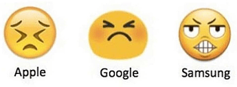 apple google samsung emojis only